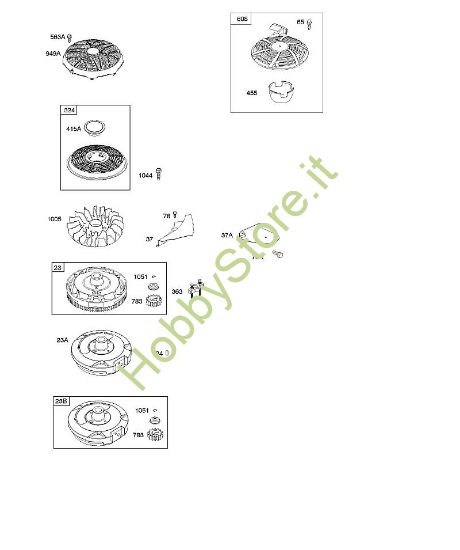 G - Dispositivo di avviamento a riavvolgimento e elettrico, volano B&S - 21 €¦ 21R602-0002-H1 brand Stihl